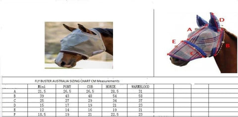 Fly Buster Ears & Nose Fly Mask