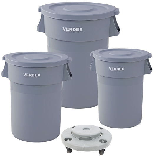 Round Plastic Bin + Optional Dollies