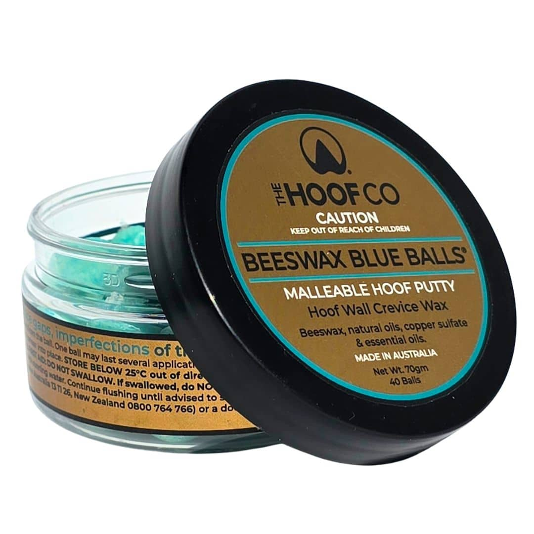 Beeswax BLUE Balls Hoof Wall Crevice Wax