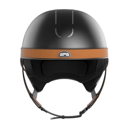 GPA Global Hybrid - Glossy Black shell, Tan Gold Harness