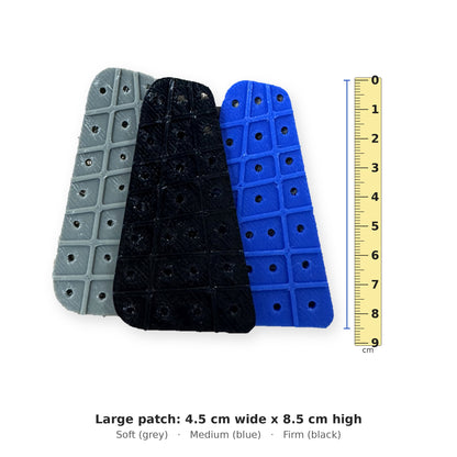 Equus Performance quarter crack patches, large size 4.5 x 8.5 cm, soft, medium and firm grades