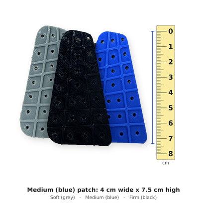 Equus Performance quarter crack patches, medium size 4 x 7.5 cm, soft, medium and firm grades