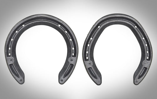 Vulcan Competition steel horseshoes, front and hind